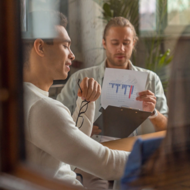 young colleagues in a meeting